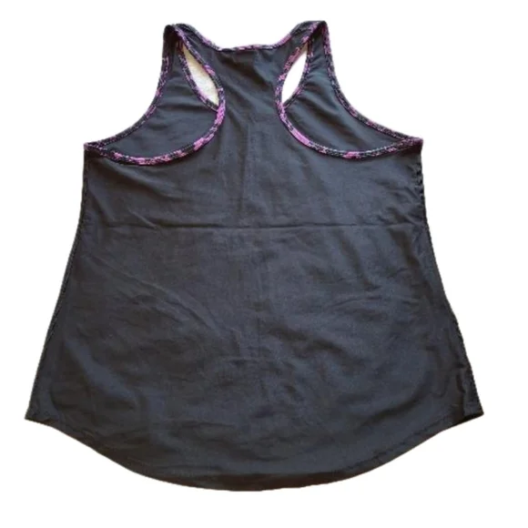 Healthy Life Style XL Black Purple Activewear Tank Top - Picture 3 of 3
